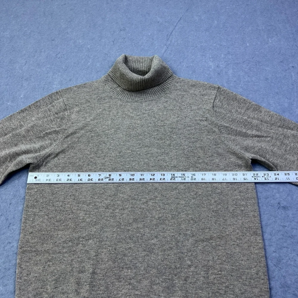 WoolOvers Turtleneck Sweater Womens Large Brown Cashmere/Wool‎ Polo Knit Jumper - Picture 3 of 9